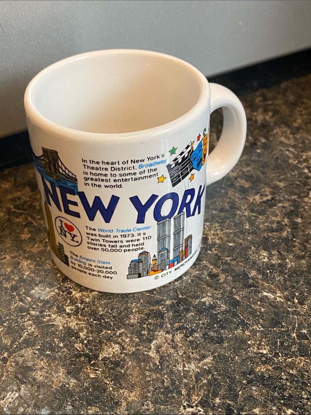 City Merchandise New York City Souvenir Ceramic Mug  3”Tall